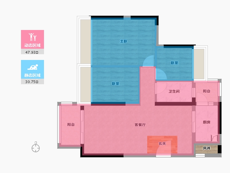 广东省-惠州市-海伦艺境-71.14-户型库-动静分区