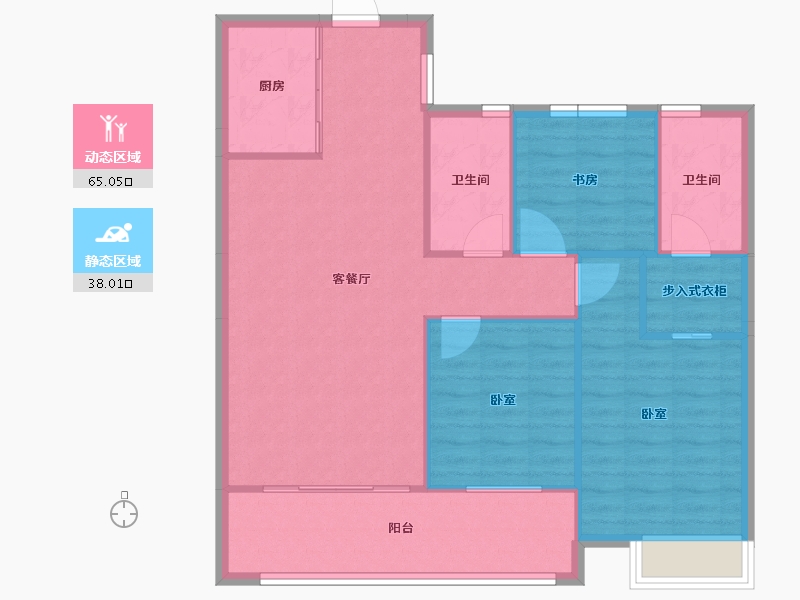 湖南省-邵阳市-江山如画-94.49-户型库-动静分区