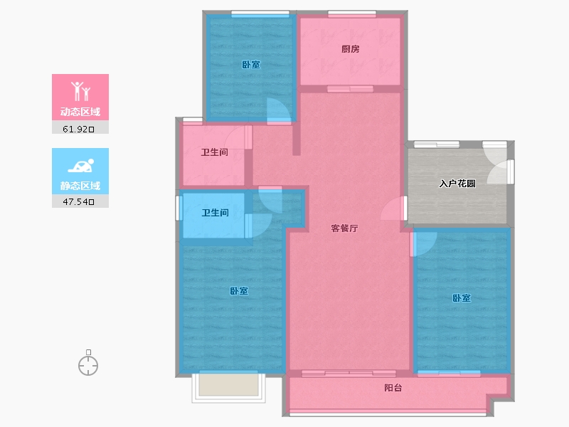 山东省-潍坊市-天骄一品-106.18-户型库-动静分区