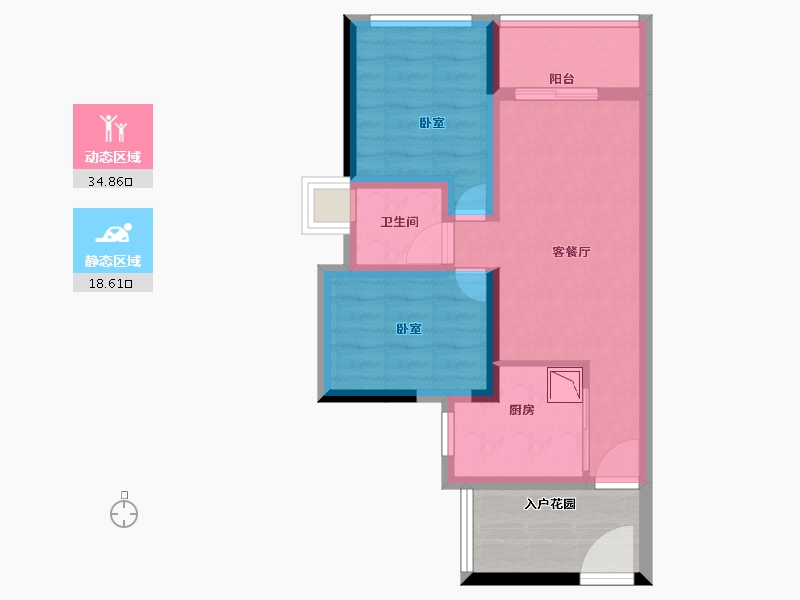 广东省-广州市-珠江花城-52.00-户型库-动静分区