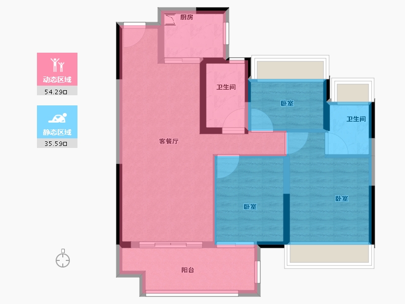 广东省-广州市-中海阅湖壹号-80.00-户型库-动静分区