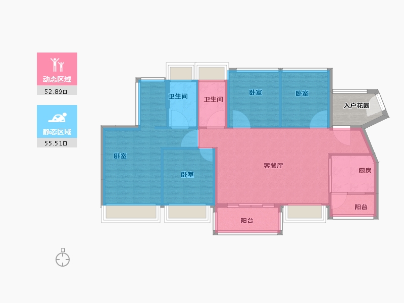 广东省-广州市-珠江花城-103.01-户型库-动静分区