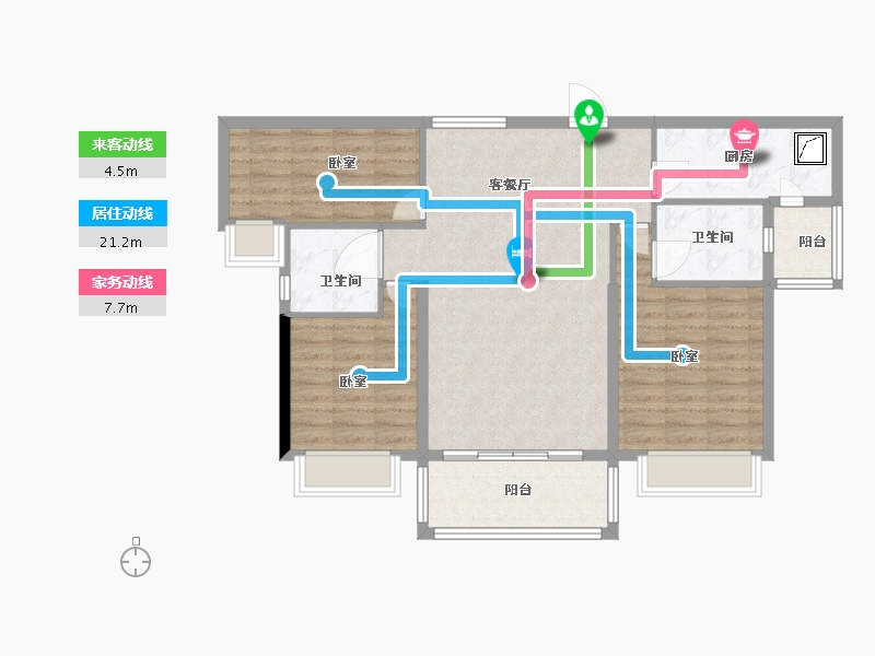 广东省-河源市-碧桂园东江凤凰城凤凰湾-93.99-户型库-动静线