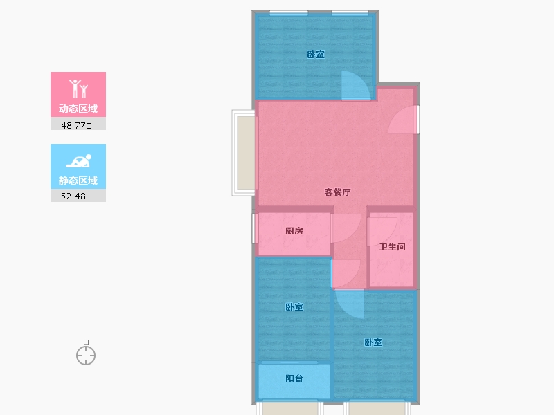 山东省-潍坊市-华普凤栖壹号院-92.71-户型库-动静分区