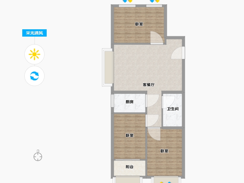 山东省-潍坊市-华普凤栖壹号院-92.71-户型库-采光通风