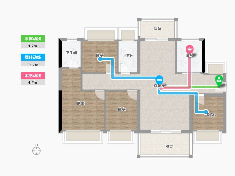 广东省-河源市-中兴体育新城-95.35-户型库-动静线