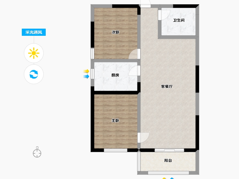 青海省-西宁市-新三江花园-82.91-户型库-采光通风