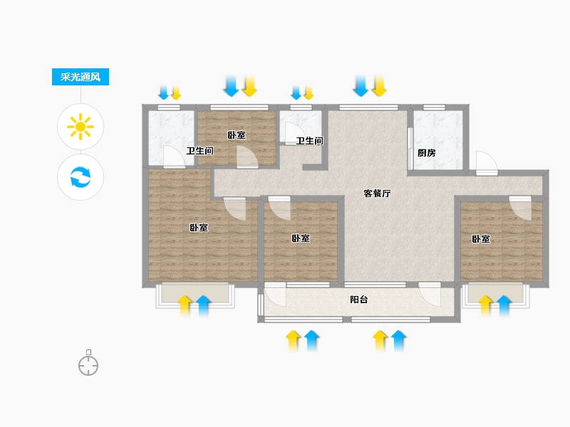 山东省-济宁市-龙城水景苑二期-112.01-户型库-采光通风