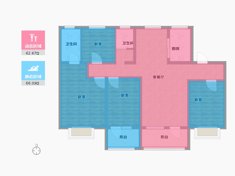 山东省-济宁市-龙城水景苑二期-114.01-户型库-动静分区