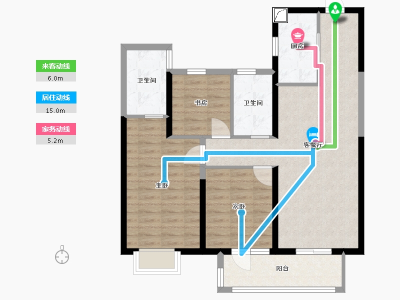 湖北省-武汉市-武地融创御央首府-84.85-户型库-动静线