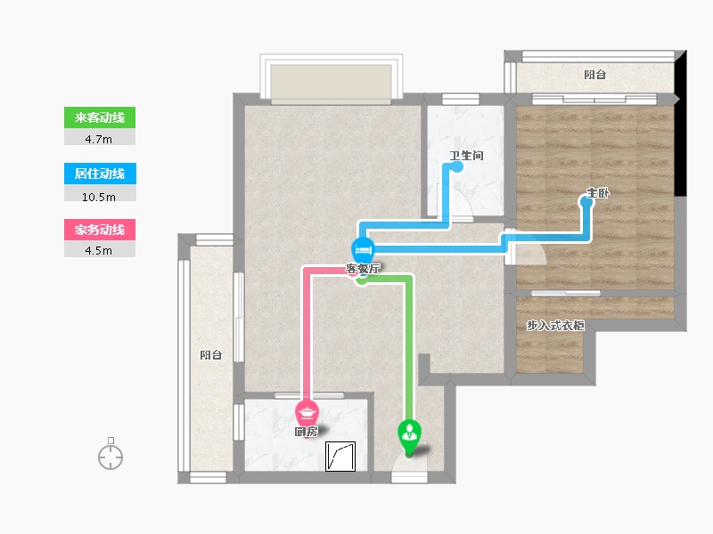 湖南省-湘潭市-阿舍南2号-64.06-户型库-动静线