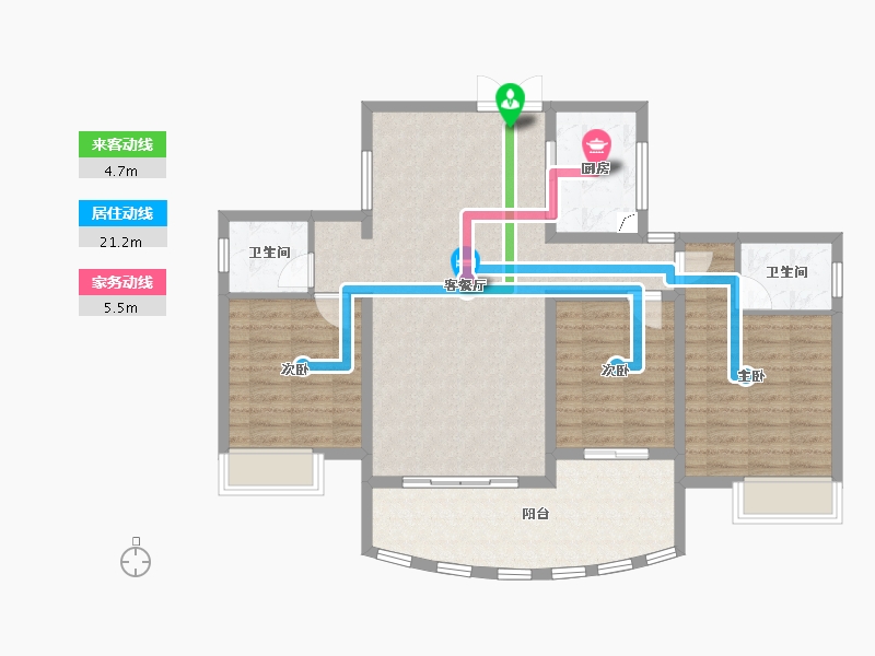 湖南省-湘潭市-银港国际-101.62-户型库-动静线