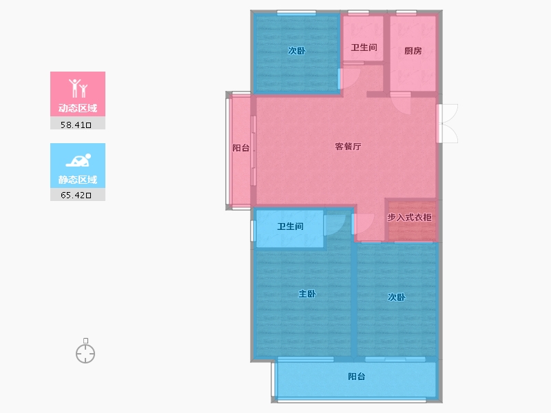 山东省-泰安市-世纪康城-111.20-户型库-动静分区