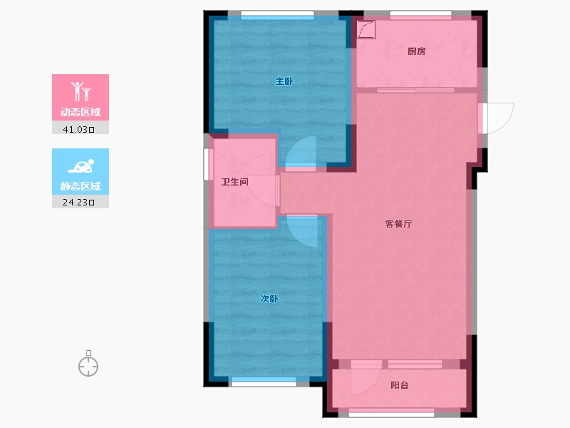 吉林省-长春市-天禄金典名城-57.54-户型库-动静分区