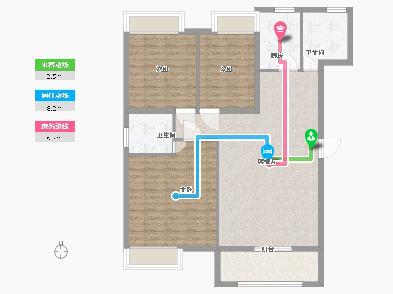 山东省-泰安市-世纪康城-96.80-户型库-动静线