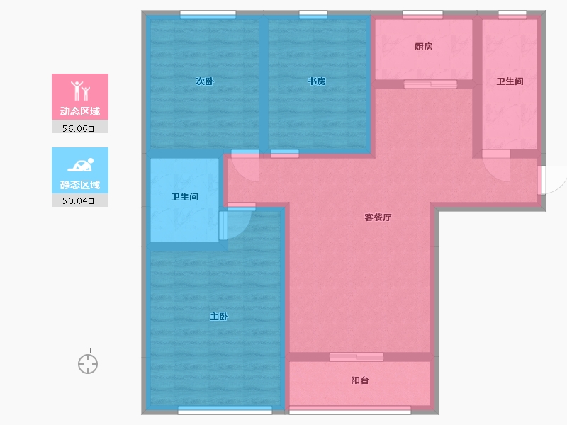 青海省-西宁市-紫金花苑-93.71-户型库-动静分区