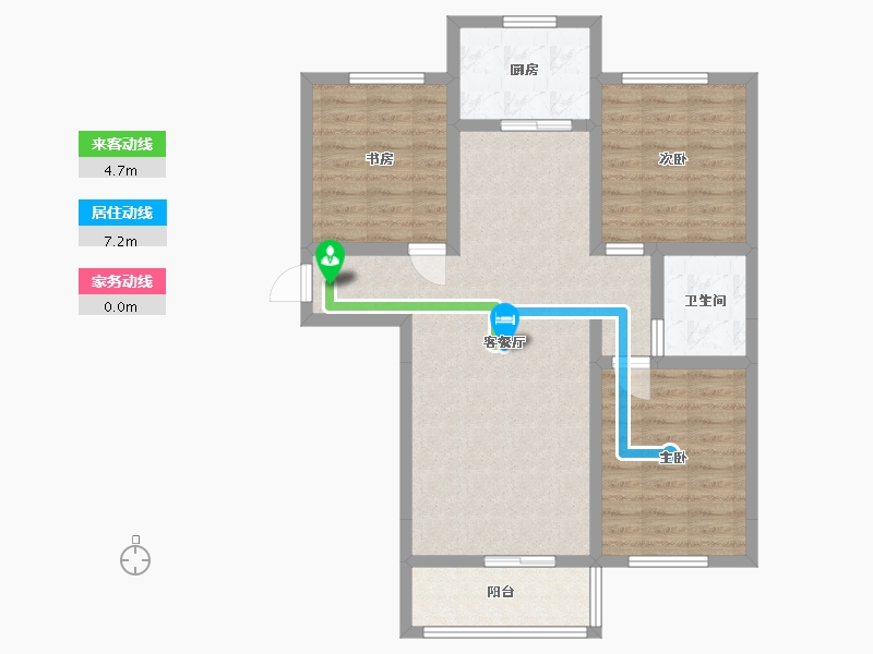 青海省-西宁市-紫金花苑-83.99-户型库-动静线