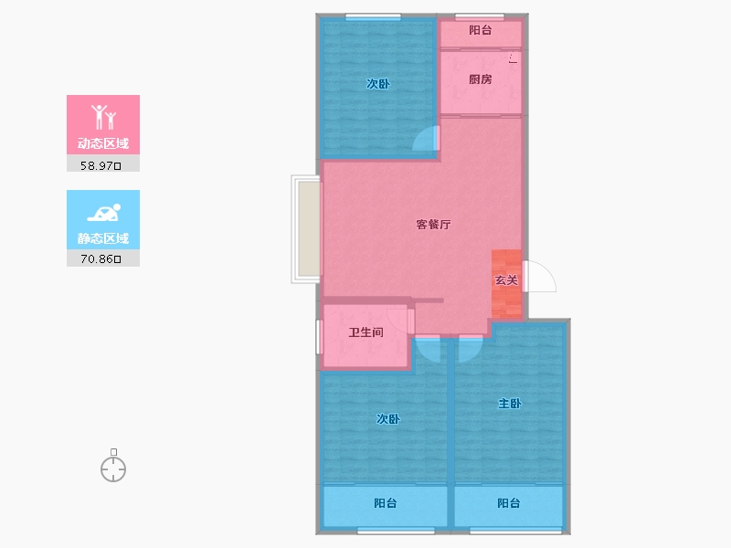 山东省-泰安市-肥城紫荆城-118.00-户型库-动静分区