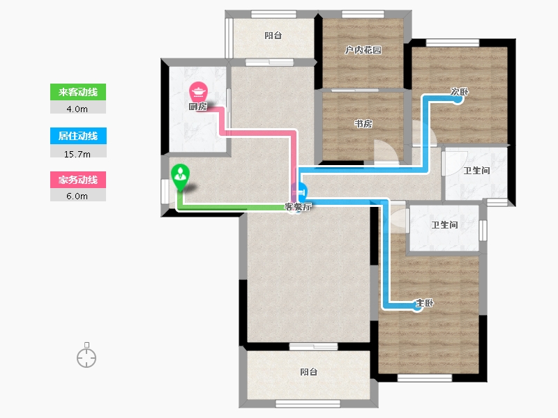 湖南省-长沙市-恒生碧水龙庭-92.02-户型库-动静线