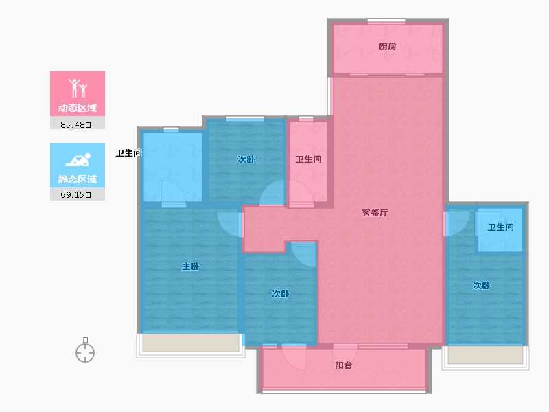 山东省-潍坊市-中海凤凰里-139.99-户型库-动静分区