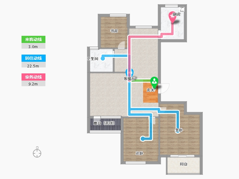 山东省-泰安市-城开·玉园-97.00-户型库-动静线