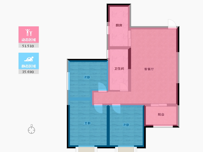 陕西省-西安市-亿润锦悦汇-77.00-户型库-动静分区