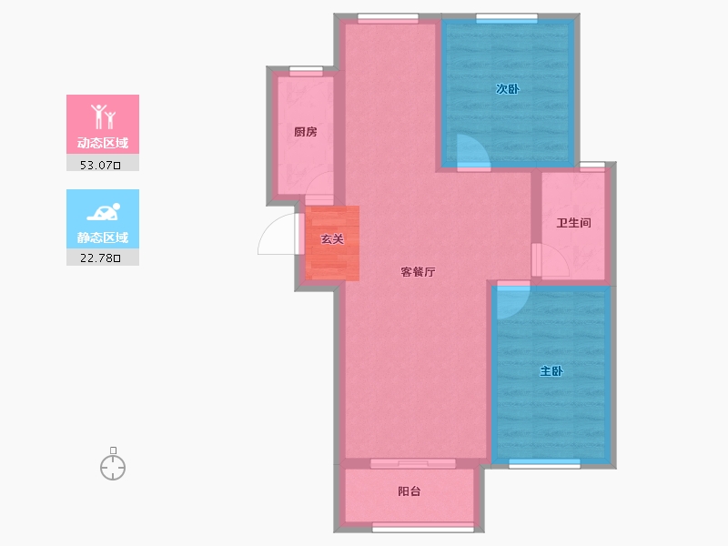 山东省-泰安市-大展麓山郡-67.18-户型库-动静分区