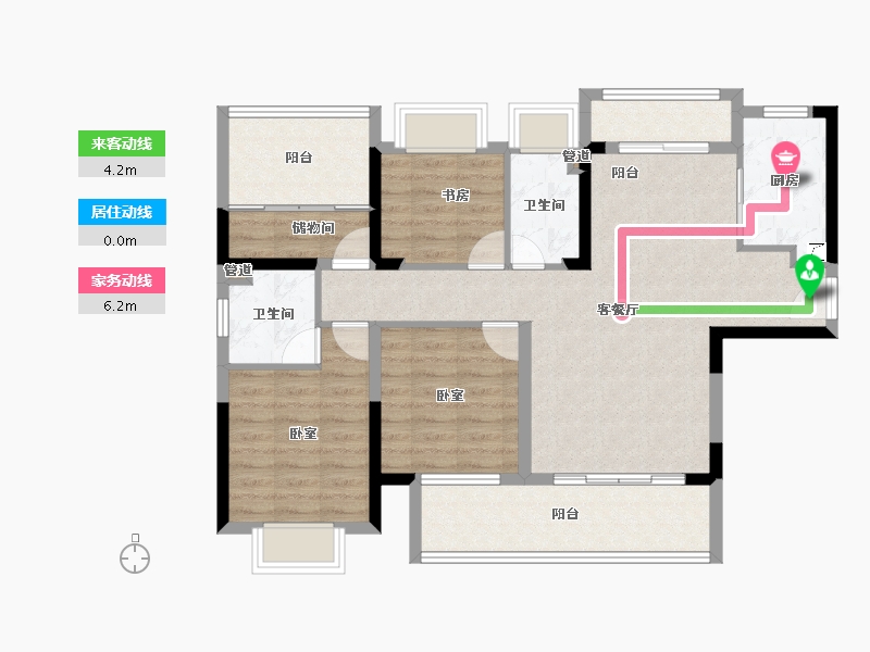 广东省-惠州市-美庐二期-94.00-户型库-动静线