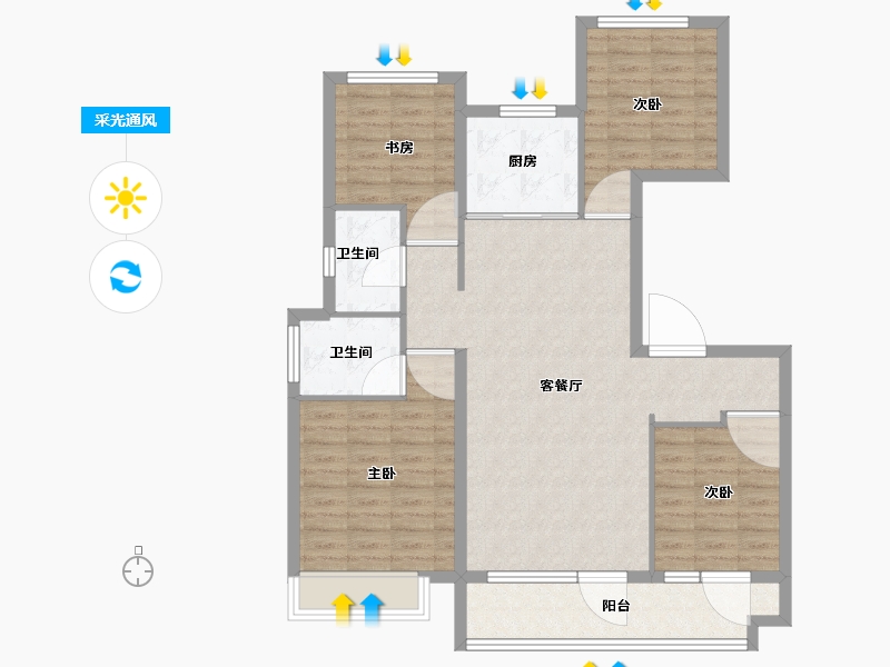 山东省-潍坊市-潍坊商谷-100.00-户型库-采光通风