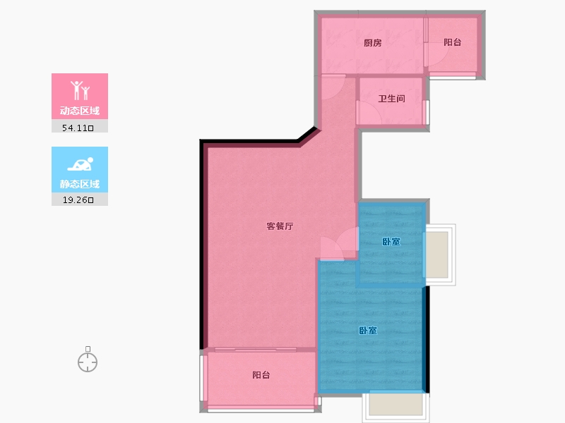 广东省-东莞市-御河湾花园-66.12-户型库-动静分区