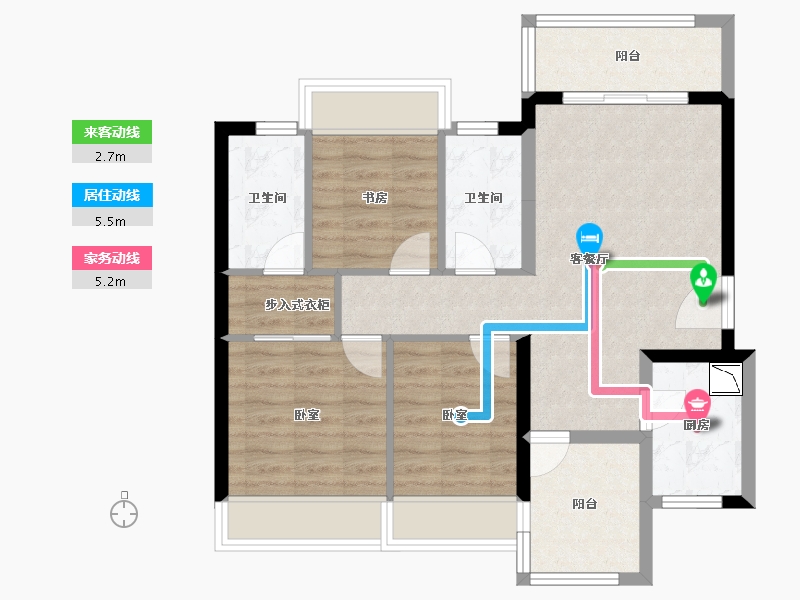 广东省-广州市-融创滨江粤府-75.31-户型库-动静线