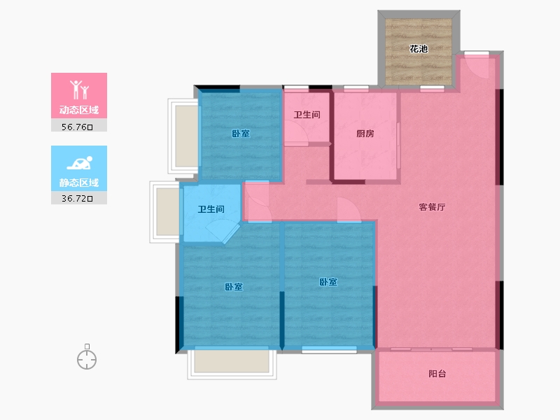 湖南省-衡阳市-北建理想城-90.01-户型库-动静分区