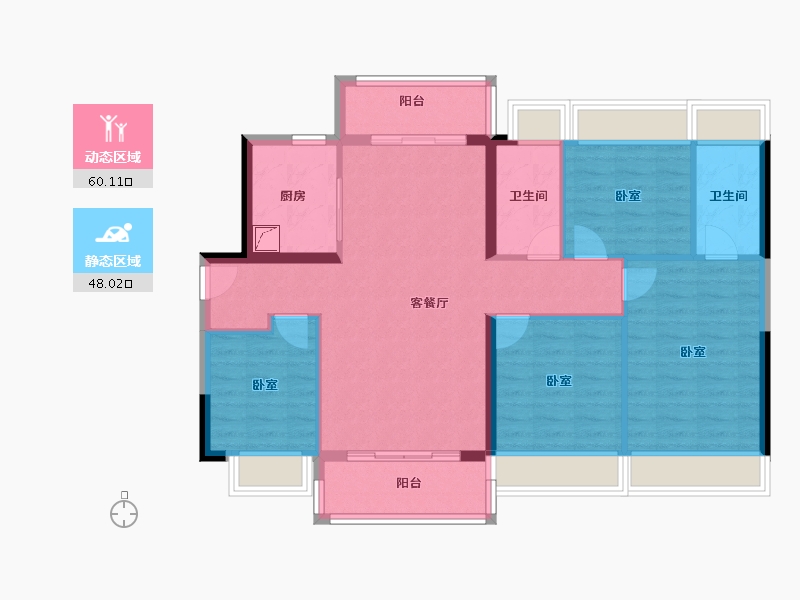 广东省-阳江市-碧桂园中兴江山府-97.21-户型库-动静分区