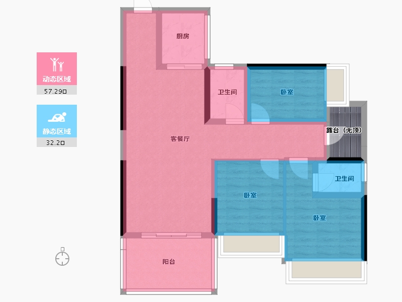 广东省-河源市-浩创花语城-82.32-户型库-动静分区