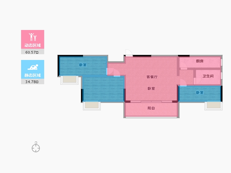 湖南省-衡阳市-博达新桂城-84.45-户型库-动静分区