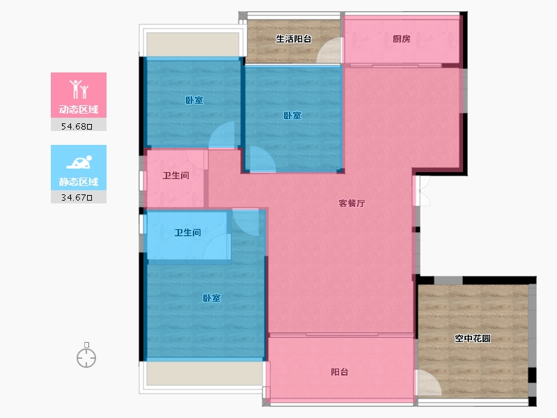 湖南省-邵阳市-邦盛凤凰城御都-97.24-户型库-动静分区