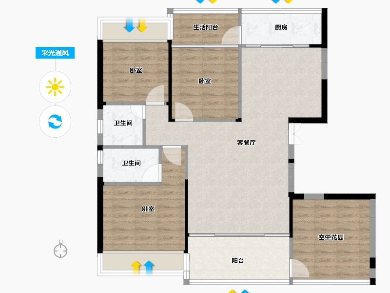 湖南省-邵阳市-邦盛凤凰城御都-97.24-户型库-采光通风