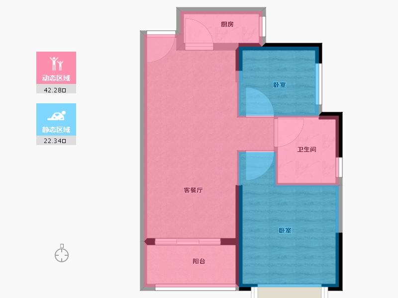 广东省-江门市-恒大御景半岛-58.00-户型库-动静分区