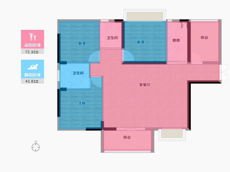 广东省-佛山市-保利珑门-104.00-户型库-动静分区