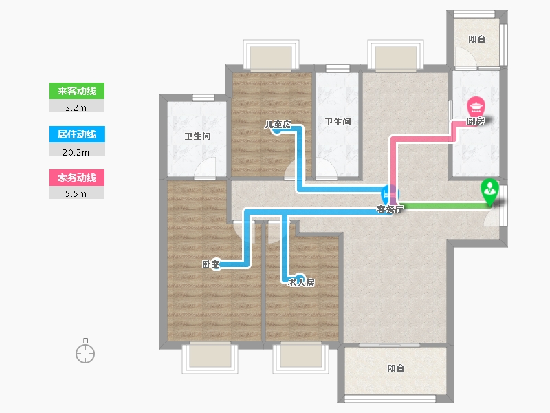 广东省-东莞市-保利格外松湖-96.00-户型库-动静线