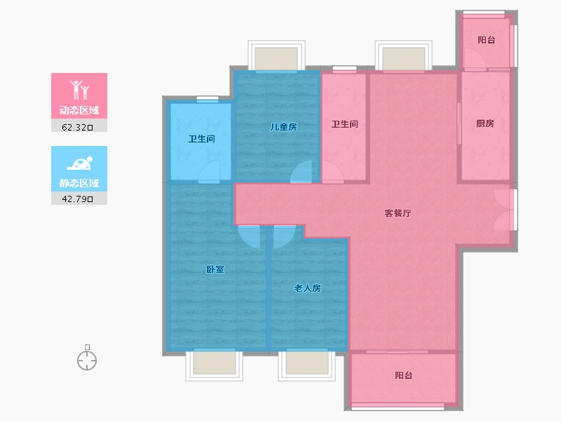 广东省-东莞市-保利格外松湖-96.00-户型库-动静分区