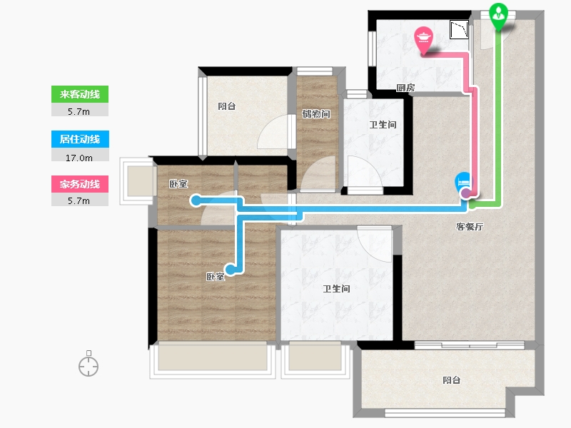 广东省-广州市-亚运城-91.00-户型库-动静线