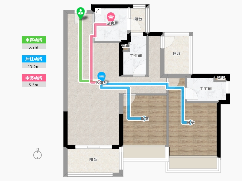 广东省-河源市-龙光玖誉湖-76.01-户型库-动静线