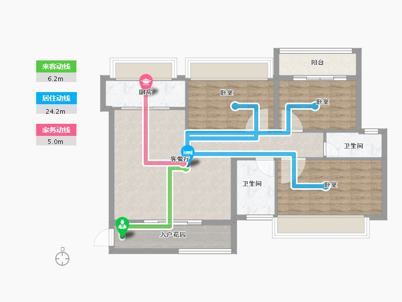 广东省-汕头市-悦华轩-86.00-户型库-动静线