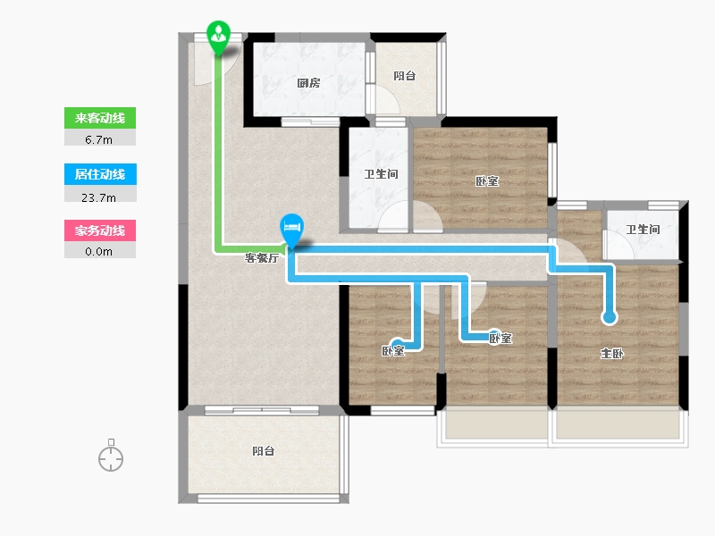 广东省-肇庆市-嘉湖金沙湾-102.00-户型库-动静线