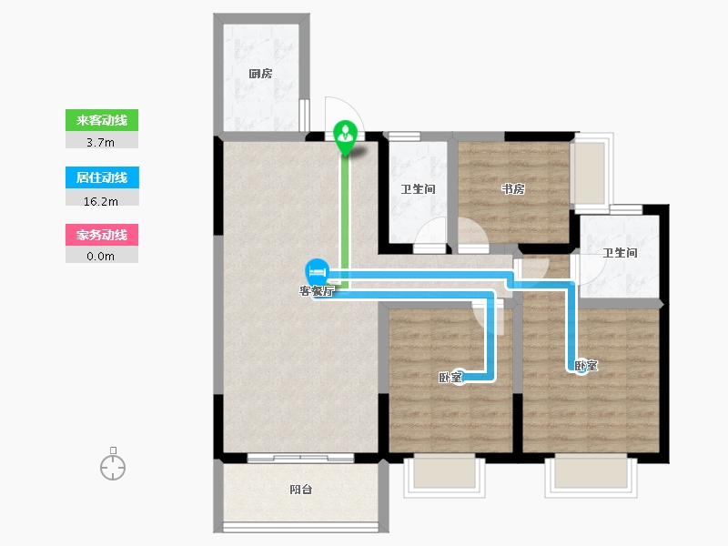 湖南省-常德市-中夏颐苑-84.28-户型库-动静线