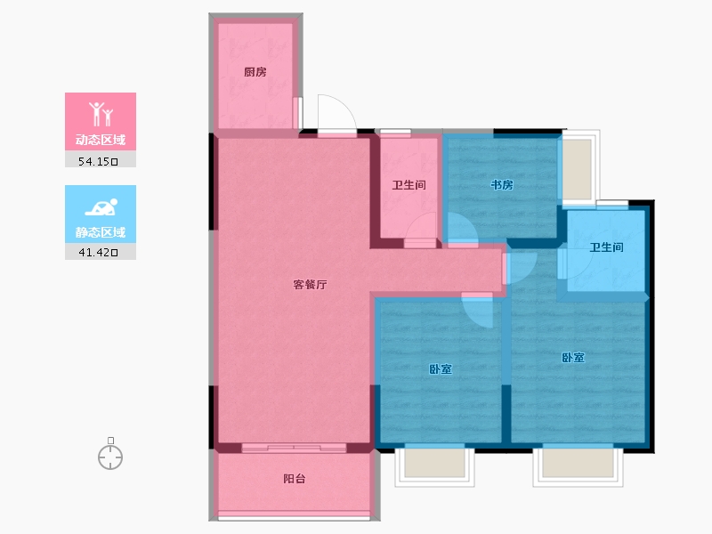 湖南省-常德市-中夏颐苑-84.28-户型库-动静分区