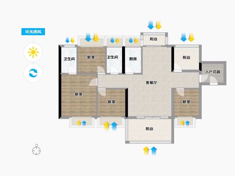 广东省-河源市-浩创花语城-102.64-户型库-采光通风