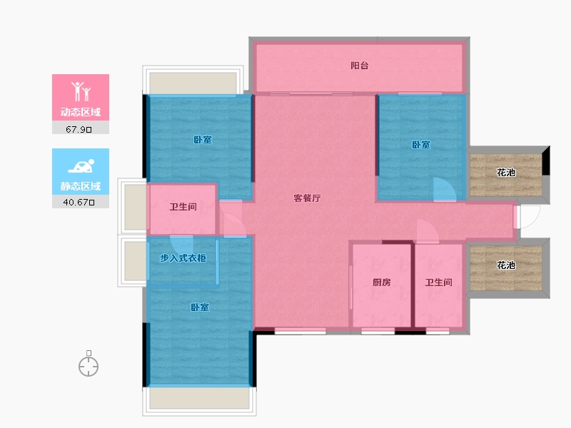 湖南省-衡阳市-北建理想城-106.62-户型库-动静分区