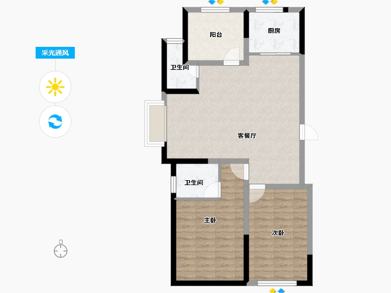 山东省-济宁市-名仕城-78.51-户型库-采光通风